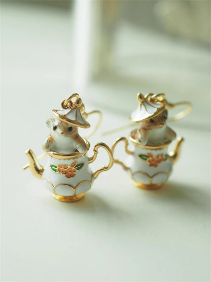 🔥Last Day 49% OFF 🎁 -Mouse In My Teapot Earrings Set